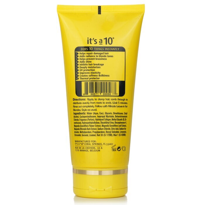 It's A 10 Réparation Capillaire Express Cinq Minutes (Pour Blondes) 148ml/5oz
