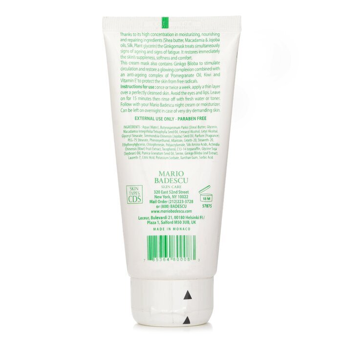 Mario Badescu Masque au Ginkgo - Pour peaux mixtes/ sèches/ sensibles 73ml/2.5oz
