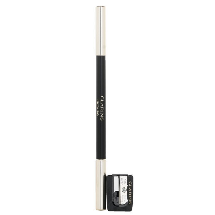 Crayon pour les yeux longue tenue Clarins avec pinceau - # 01 Noir Carbone (avec taille-crayon) 1,05g/0,037oz