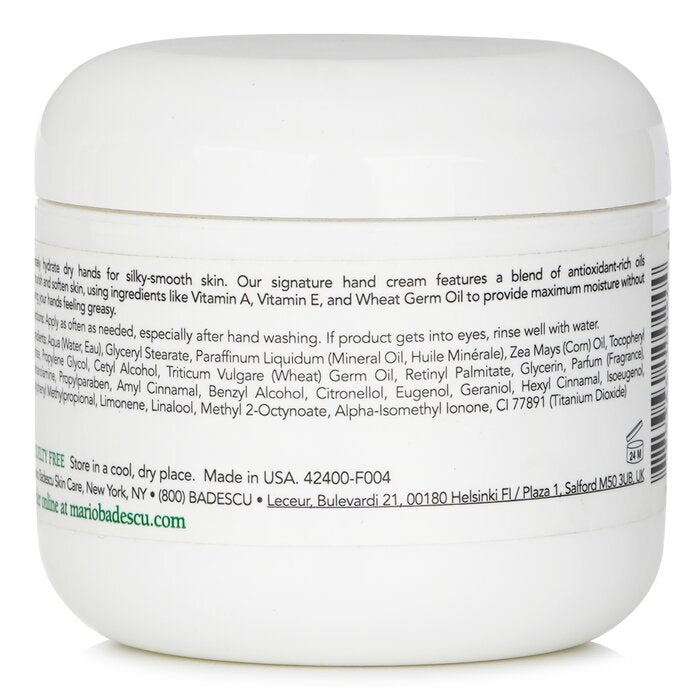 Mario Badescu Crème Mains Spéciale à la Vitamine E - Pour Tous Types de Peau 113g/4oz