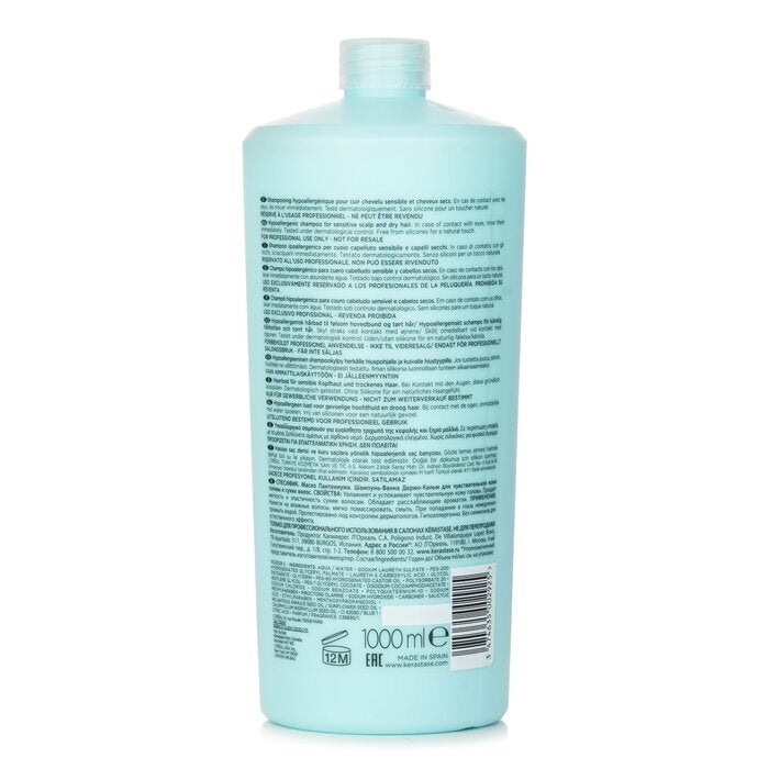Kerastase Specifique Bain Riche Dermo-Calm Shampooing Nettoyant Apaisant (Cuir Chevelu Sensible, Cheveux Secs) 1000ml/34oz