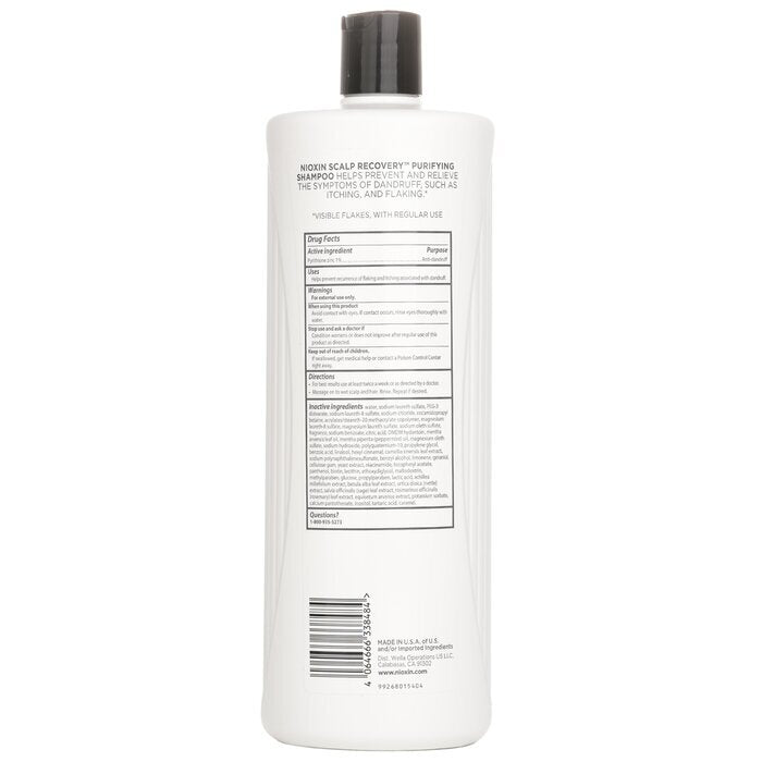 Nioxin Scalp Recovery Pyrithione Zinc Medicating Cleanser (For Itchy Flaky Scalp) (Random Packaging) 1000ml