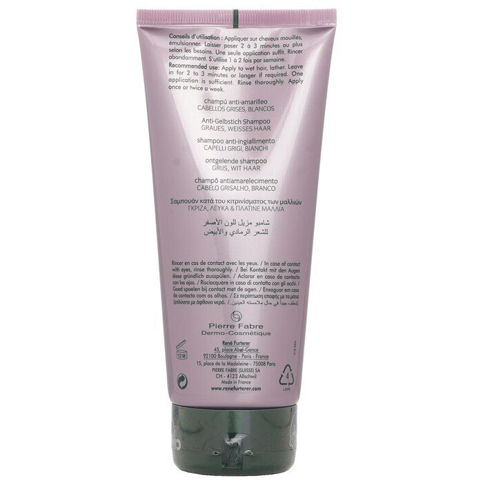 Rene Furterer Okara Silver Shampooing Tonifiant Rituel Éclat Argenté (Cheveux Gris, Blancs) 200ml/6.7oz