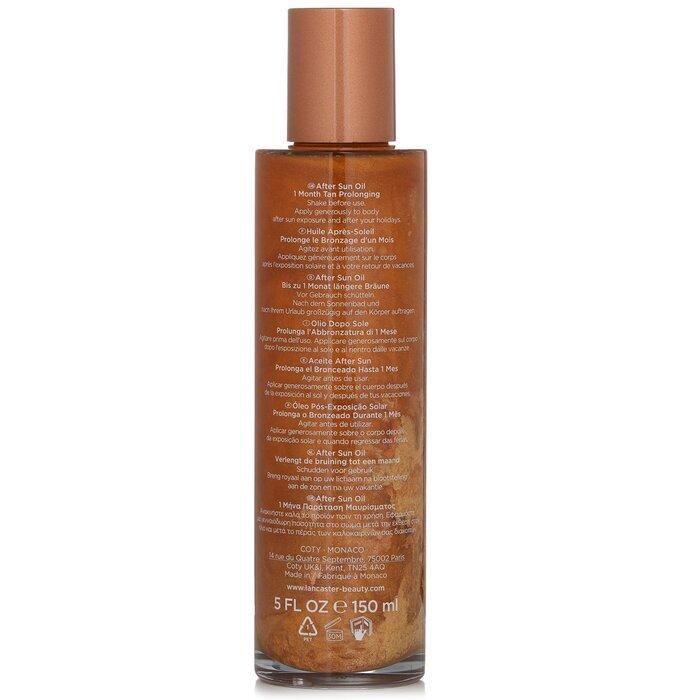 Lancaster Golden Tan Maximizer Huile Après-Soleil Prolongatrice de Bronzage 1 Mois 150ml/5oz
