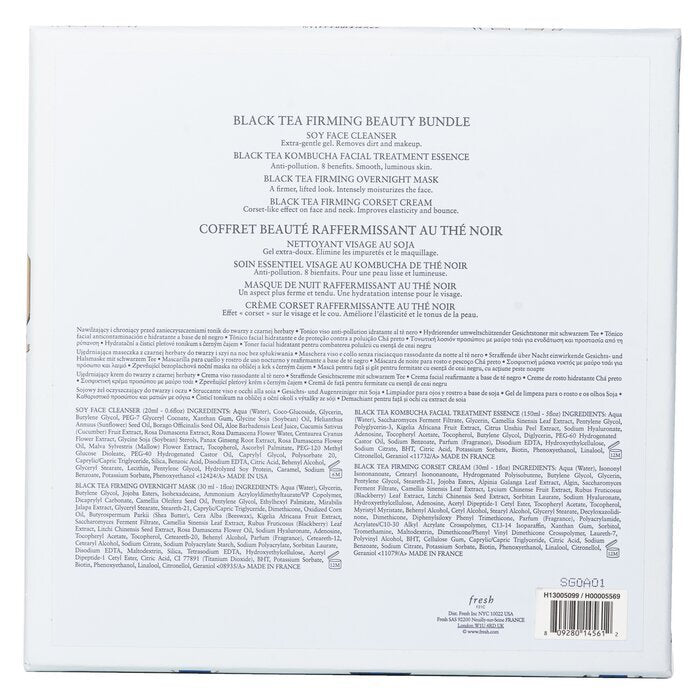 Fresh Black Tea Ensemble Beauté Raffermissant 4pcs
