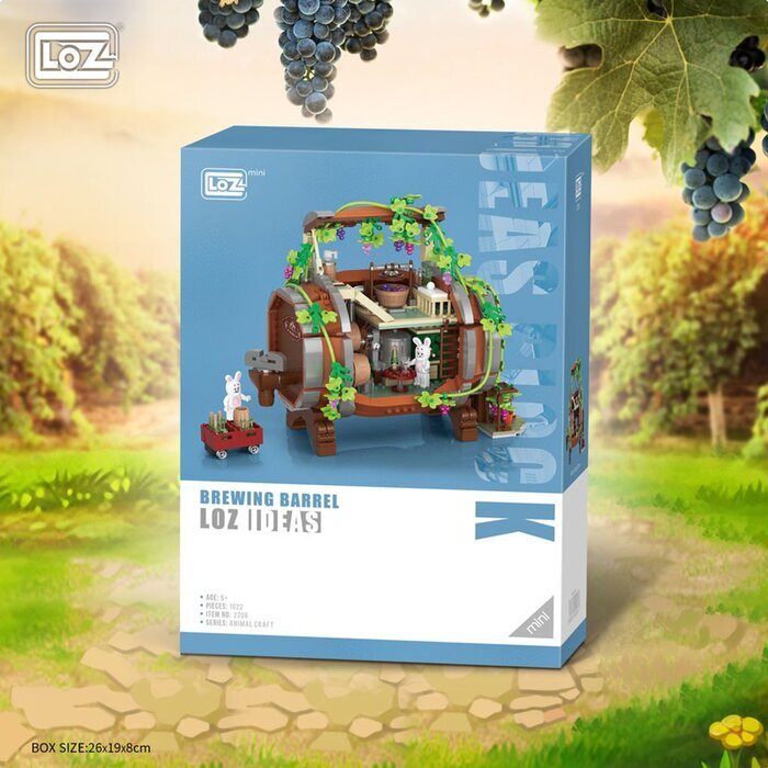 LOZ Mini Block - Year of the Rabbit Wine Barrel Building Bricks Set 26 x 19 x 8 cm
