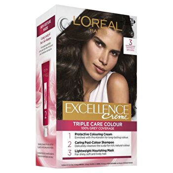 L'Oreal Paris Excellence Crème Coloration Permanente - 3 Brun Très Foncé