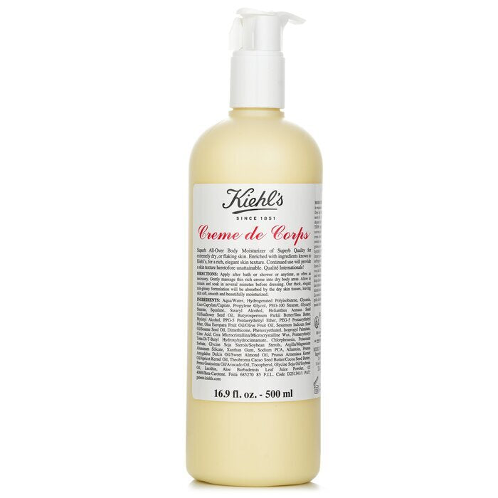 Kiehl's Creme De Corps Body Moisturizer with Pump 500ml
