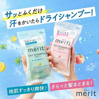 Merit Day+ Dry Shampoo Sheets - Verbena & Lemon - 12 pcs