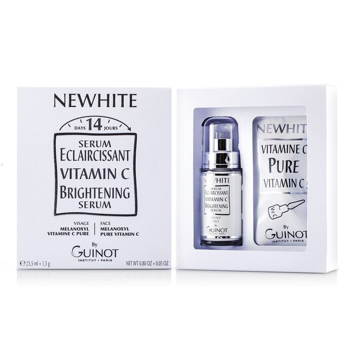 Guinot Newhite Sérum Éclaircissant à la Vitamine C (Sérum Éclaircissant 23,5ml/0,8oz + Vitamine C Pure 1,5g/0,05oz) 2pcs