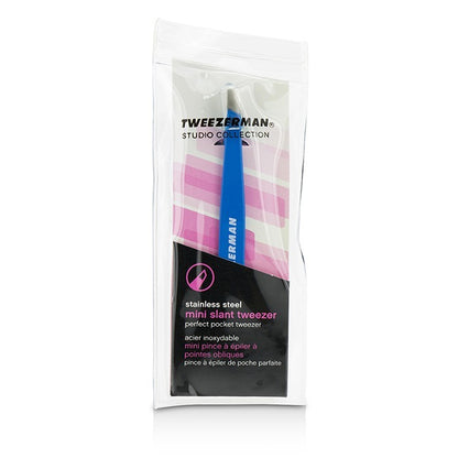 Tweezerman Mini Slant Tweezer - Bahama Blue (Studio Collection)