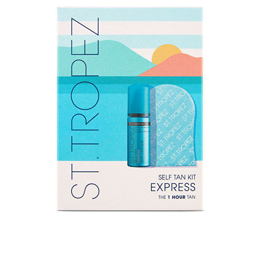 St. Tropez Self Tan Express Mini Kit: Tinted Tanning Mousse 50ml + Application Mitt 2pcs