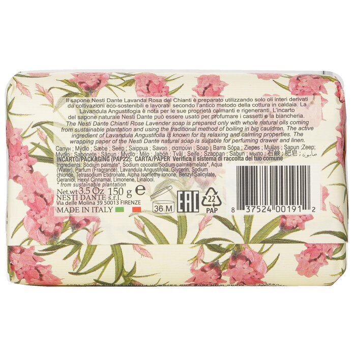 Nesti Dante Lavanda Natural Soap - Rosa Del Chianti - Romantic 150g/5.29oz