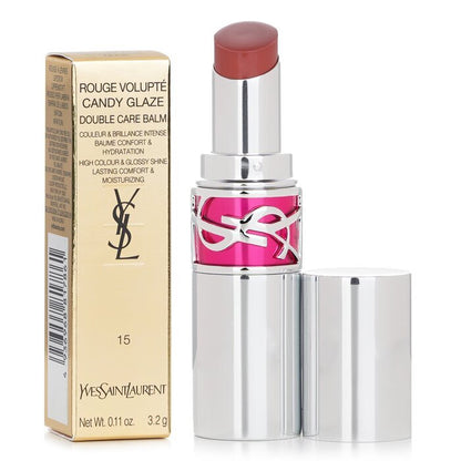 Yves Saint Laurent Rouge Volupte Candy Glaze Double Care Balm - # 15 Showcasing Nude 3.2g/0.11oz