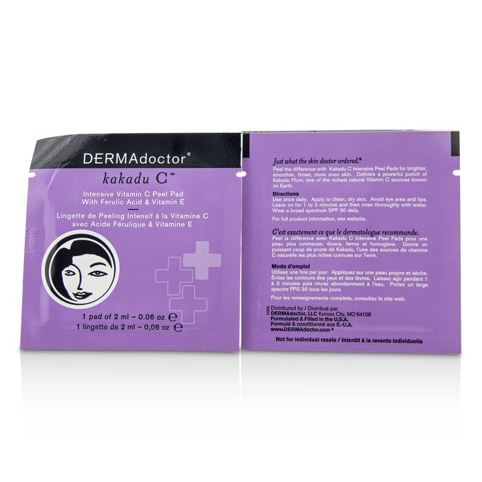 DERMAdoctor Kakadu C Lingettes exfoliantes intensives à la vitamine C 30 lingettes