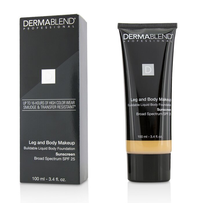 Dermablend Leg and Body Make Up Buildable Liquid Body Foundation Sunscreen Broad Spectrum SPF 25 - #Light Sand 25W 100ml/3.4oz