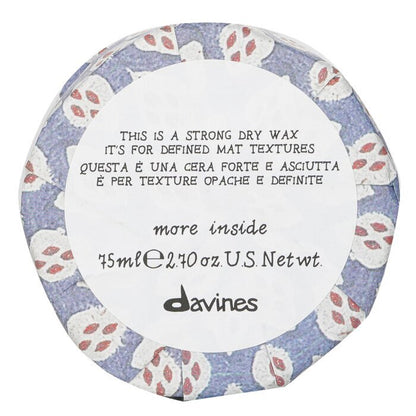 Davines More Inside This Is A Strong Dry Wax (For Defined Mat Textures) 75ml