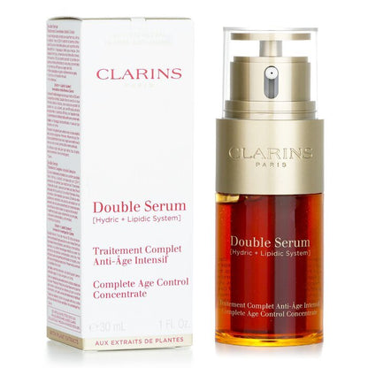 Clarins Double Sérum (Système Hydrique + Lipidique) Concentré Complet Anti-Âge 30ml/1oz