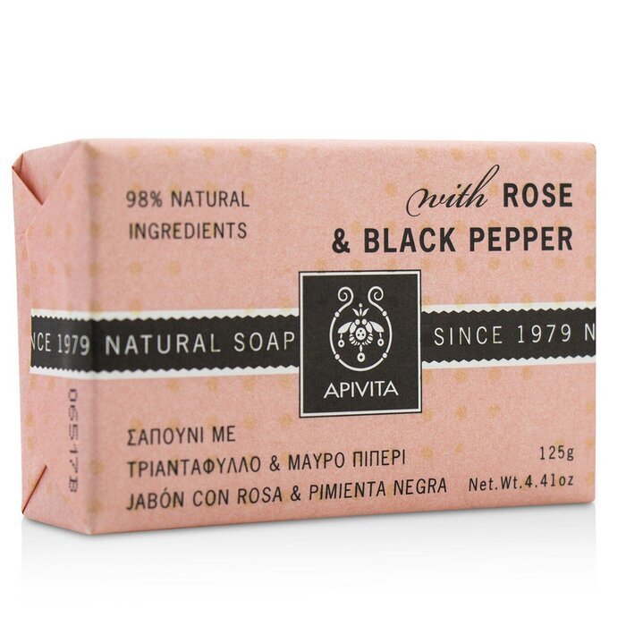 Apivita Natural Soap With Rose & Black Pepper 125g/4.41oz