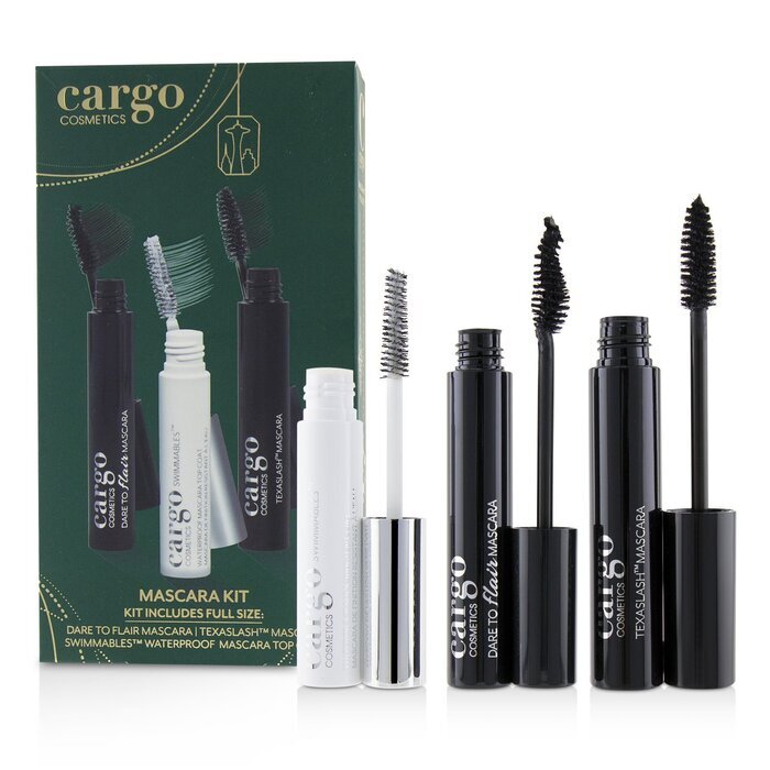 Cargo Mascara Kit : 1x Mascara Dare To Flair, 1x Mascara Texalash, 1x Topcoat Mascara Waterproof Swimmables 3pcs