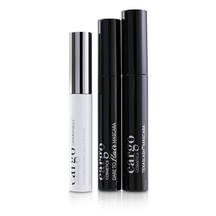 Cargo Mascara Kit : 1x Mascara Dare To Flair, 1x Mascara Texalash, 1x Topcoat Mascara Waterproof Swimmables 3pcs