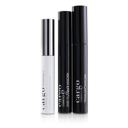 Cargo Mascara Kit : 1x Mascara Dare To Flair, 1x Mascara Texalash, 1x Topcoat Mascara Waterproof Swimmables 3pcs