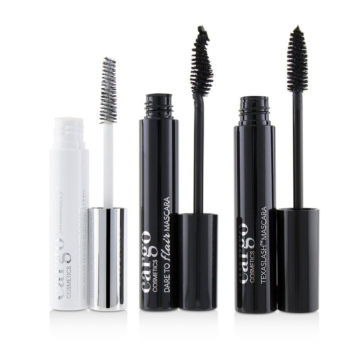 Cargo Mascara Kit : 1x Mascara Dare To Flair, 1x Mascara Texalash, 1x Topcoat Mascara Waterproof Swimmables 3pcs