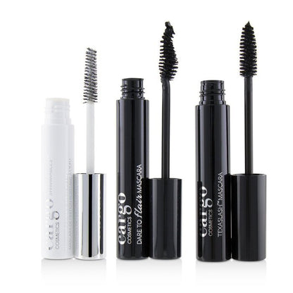 Cargo Mascara Kit : 1x Mascara Dare To Flair, 1x Mascara Texalash, 1x Topcoat Mascara Waterproof Swimmables 3pcs