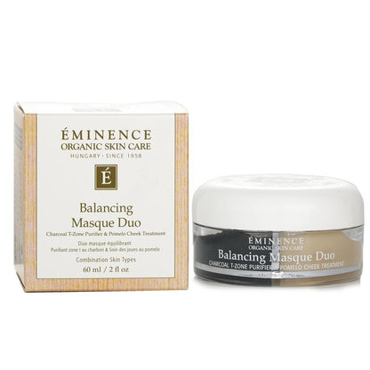 Eminence Duo de Masques Équilibrants : Purificateur Charbon Zone T & Soin Pomelo Joues - Pour Peaux Mixtes 60ml/2oz