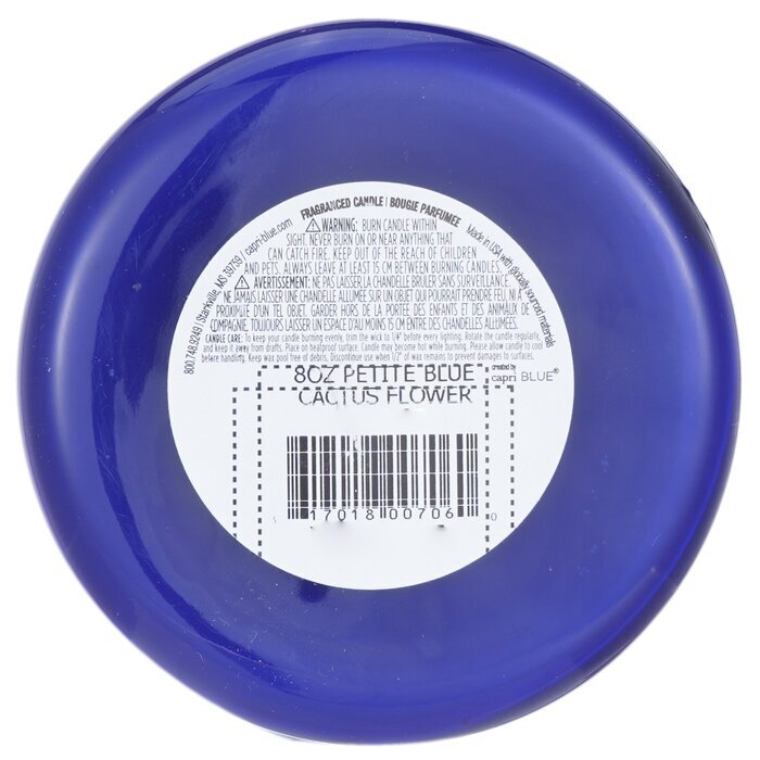 Capri Blue Bougie en Pot Bleu - Fleur de Cactus 226g/8oz
