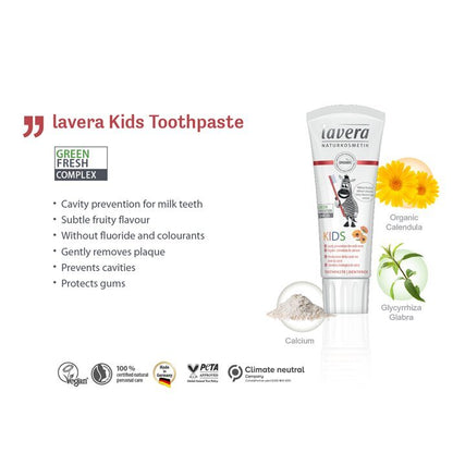 Lavera Toothpaste for Kids - With Organic Calendula & Calcium 75ml