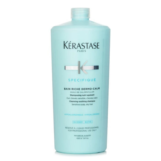 Kerastase Specifique Bain Riche Dermo-Calm Cleansing Soothing Shampoo (Sensitive Scalp, Dry Hair) 1000ml/34oz