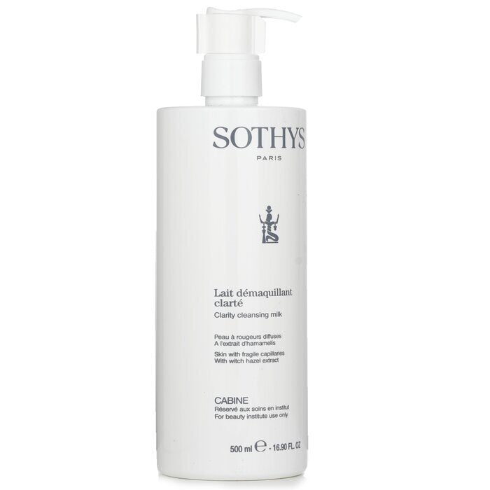 Sothys Clarity Cleansing Milk - For Skin With Fragile Capillaries, With Witch Hazel Extract (Salon Size) 500ml/16.9oz