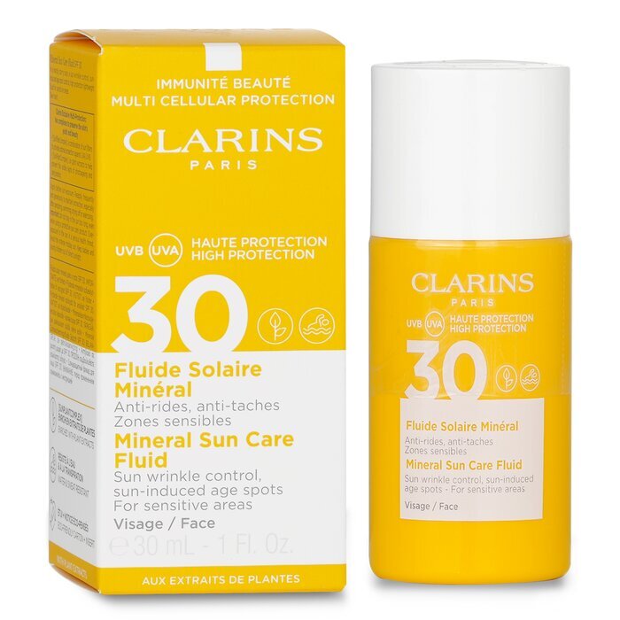 Clarins Fluide Solaire Minéral Visage SPF 30 - Pour les Zones Sensibles 30ml/1oz