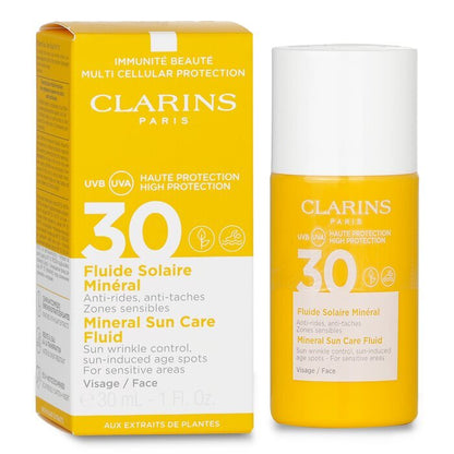 Clarins Fluide Solaire Minéral Visage SPF 30 - Pour les Zones Sensibles 30ml/1oz