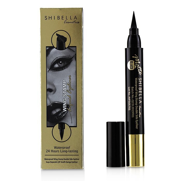 SHIBELLA Cosmetics Waterproof 24 Hours Long Lasting Wing Stamp Eyeliner Double Side Eyeliner – Thin Stamp 4.5ml/0.1587oz