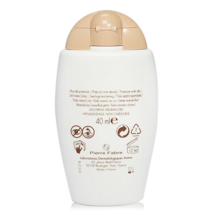 Avene Very High Protection Tinted Mineral Fluid SPF 50+ - For Sensitive & Intolerant Skin 40ml/1.3oz