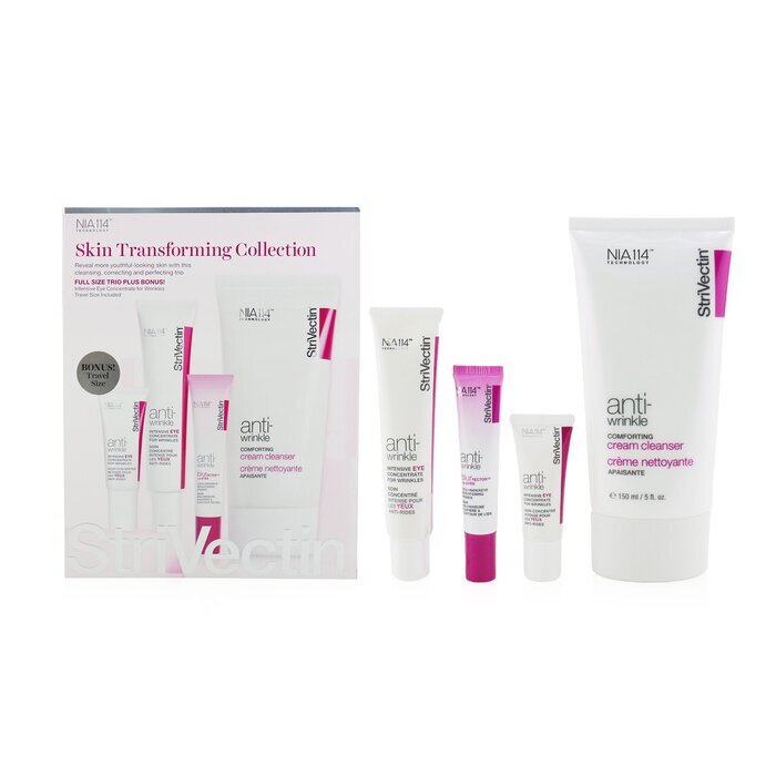 StriVectin Skin Transforming Collection (Full Size Trio):  Cleanser 150ml + Eye Concentrate (30ml+7ml) + Eyes Primer 10ml 4pcs