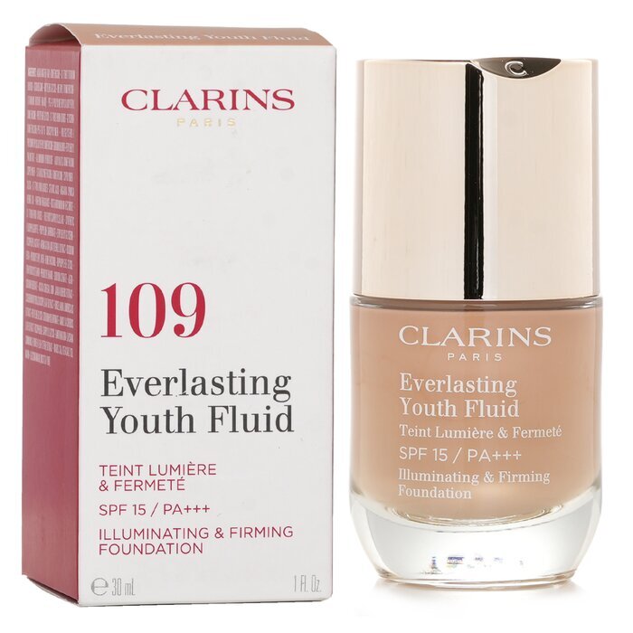 Clarins Everlasting Youth Fluid Illuminating & Firming Foundation SPF 15 - # 109 Wheat 30ml/1oz