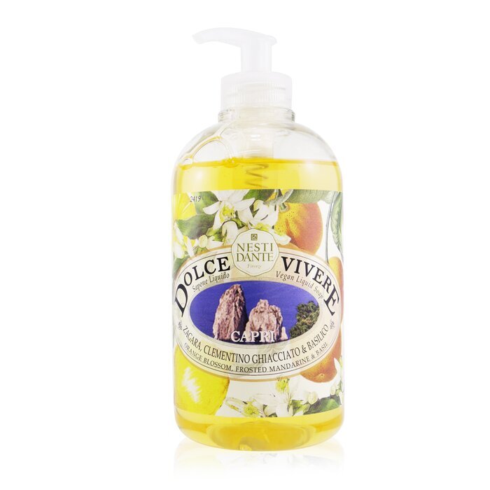 Nesti Dante Dolce Vivere Vegan Liquid Soap - Capri - Orange Blossom, Frosted Mandarine & Basil 500ml/16.9oz