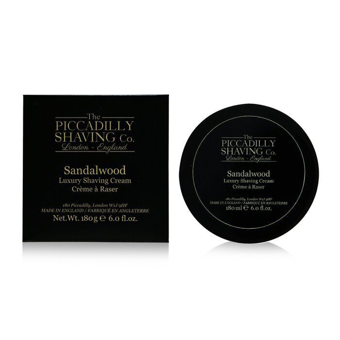 The Piccadilly Shaving Co. Sandalwood Luxury Shaving Cream 180g/6oz