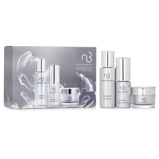 Natural Beauty Travel Set: Hydrating Emulsion 30ml + Hydrating Radiance Essence 14ml + Revital Moisturising Gel Cream 14g 3pcs