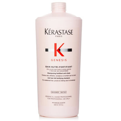 Kerastase Genesis Bain Nutri-Fortifiant Anti Hair-Fall Fortifying Shampoo (Dry Weakened Hair, Prone To Falling Due To Breakage) 1000ml/34oz