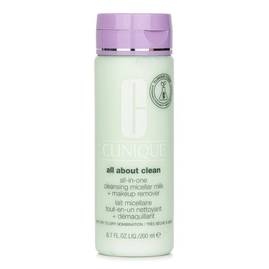 Clinique All about Clean Lait Micellaire Nettoyant Tout-en-Un + Démaquillant - Très Sec à Sec Mixte 200ml/6.7oz