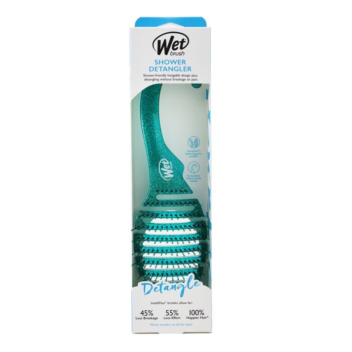 Wet Brush Shower Detangler - # Green Glitter 1pc