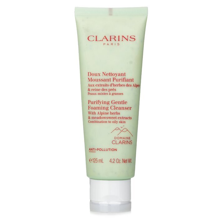 Clarins Nettoyant Moussant Purifiant Doux aux Herbes Alpines et Extraits de Reine-des-Prés - Peaux Mixtes à Grasses 125ml/4.2oz
