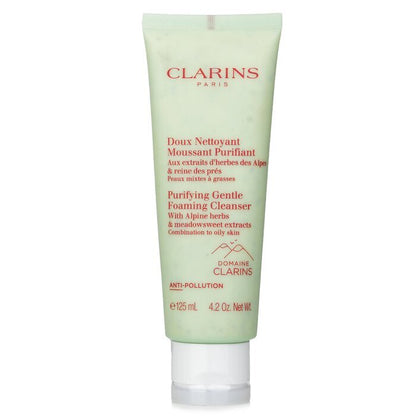 Clarins Nettoyant Moussant Purifiant Doux aux Herbes Alpines et Extraits de Reine-des-Prés - Peaux Mixtes à Grasses 125ml/4.2oz