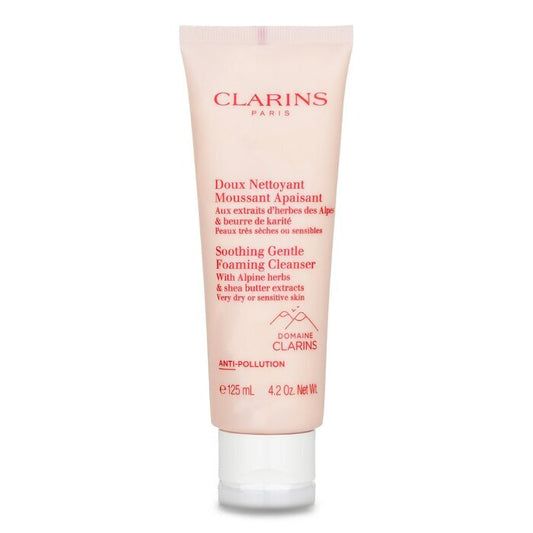 Clarins Soothing Gentle Foaming Cleanser with Alpine Herbs & Shea Butter Extracts - Very Dry or Sensitive Skin 125ml