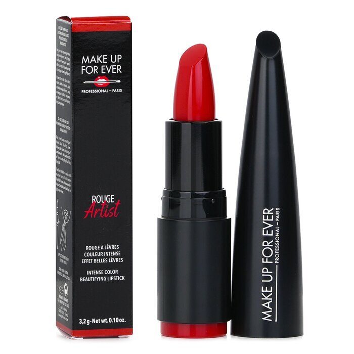 Make Up For Ever Rouge Artist Intense Color Beautifying Lipstick - # 410 True Crimson 3.2g/0.1oz