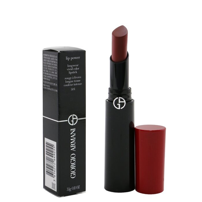 Giorgio Armani Lip Power Longwear Vivid Color Lipstick - # 504 Flirt 3.1g/0.11oz